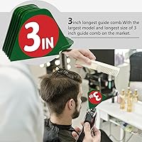 Vista 3 de Protectores de cortapelos de 3 pulgadas, peines guía de cortapelos premium para Wahl Clippers Mega guías de corte con 8 longitudes de corte de 1.25