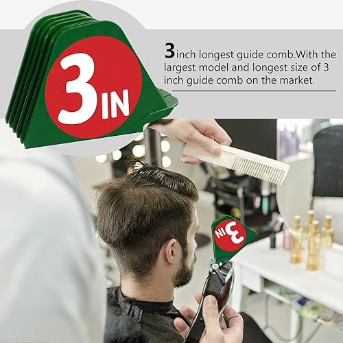 Miniatura 3 de Protectores de cortapelos de 3 pulgadas, peines guía de cortapelos premium para Wahl Clippers Mega guías de corte con 8 longitudes de corte de 1.25