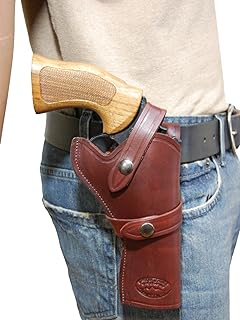 Barsony New Burgundy Leather Western Style Gun Holster for Ruger Super Blackhawk Right