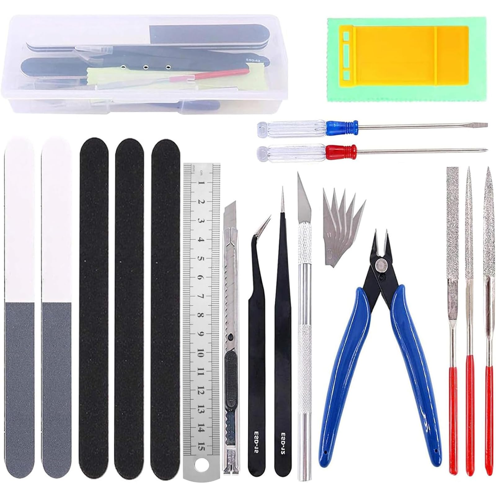 23PCS Hobby Tool Kit for Gundam Model Building,Professional Figure and Model Tool Set