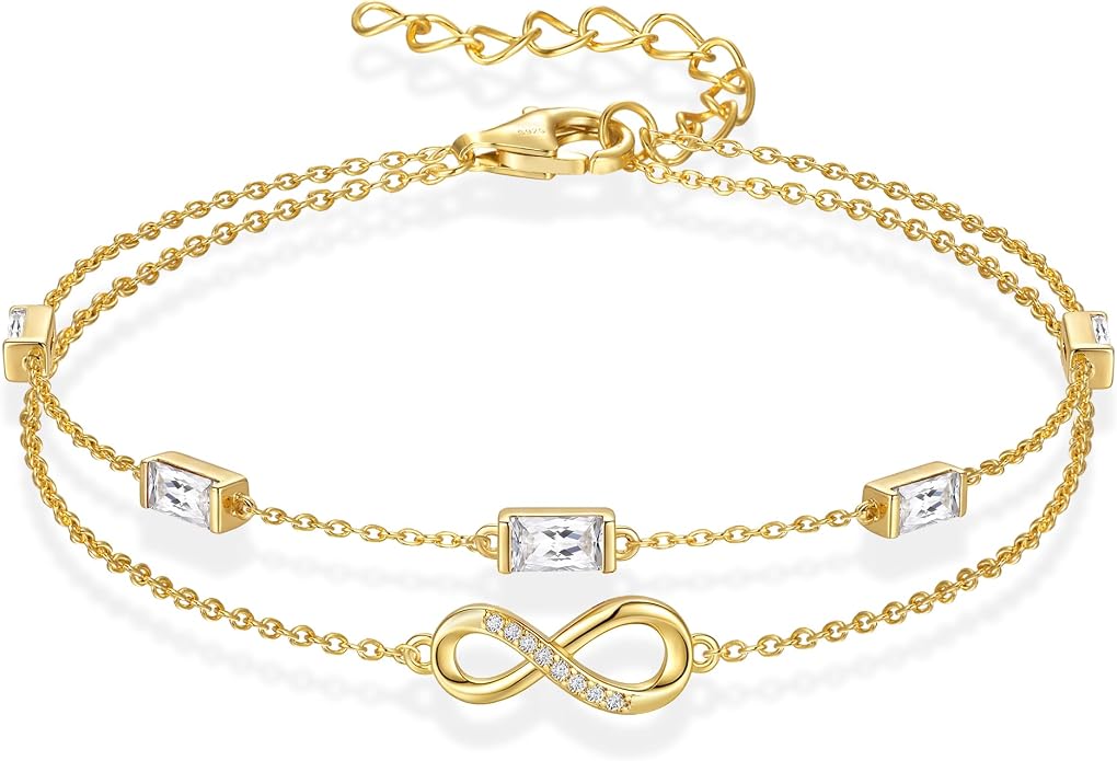 Infinity Love Birthstone Charm Bracelet