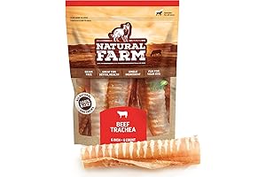 6 Inch Beef Trachea Dog Treats: Natural Farm Delights