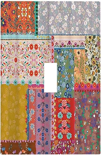 Miniatura 195 de Cubiertas de salida iridiscentes abstractas coloridas nubes dúplex de 1 cuadrilla, placa de cubierta de interruptor de luz arco iris, placas