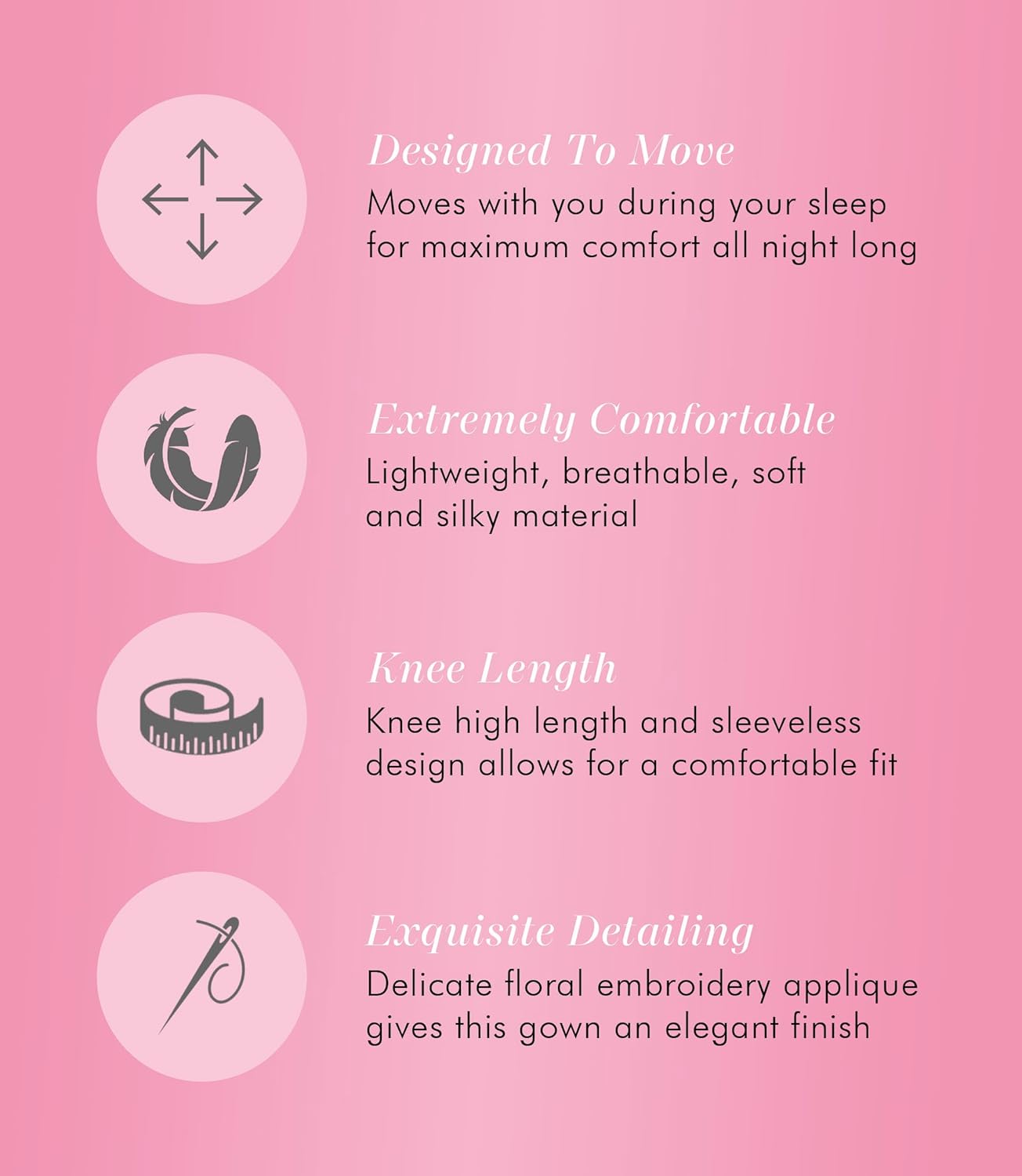 Exquisite Form Women's 30107 Nylon Tricot Sleeveless Short Knee Length Nightgown - Image 4