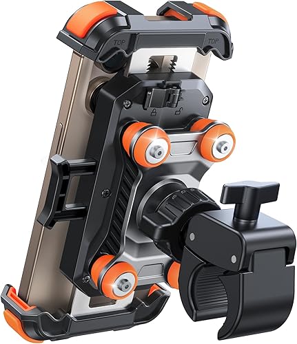 Miniatura 11 de JOYROOM Soporte de teléfono para motocicleta - [Amortiguador de vibración dual] Soporte de teléfono antigolpes de 150 mph para motocicleta Negro