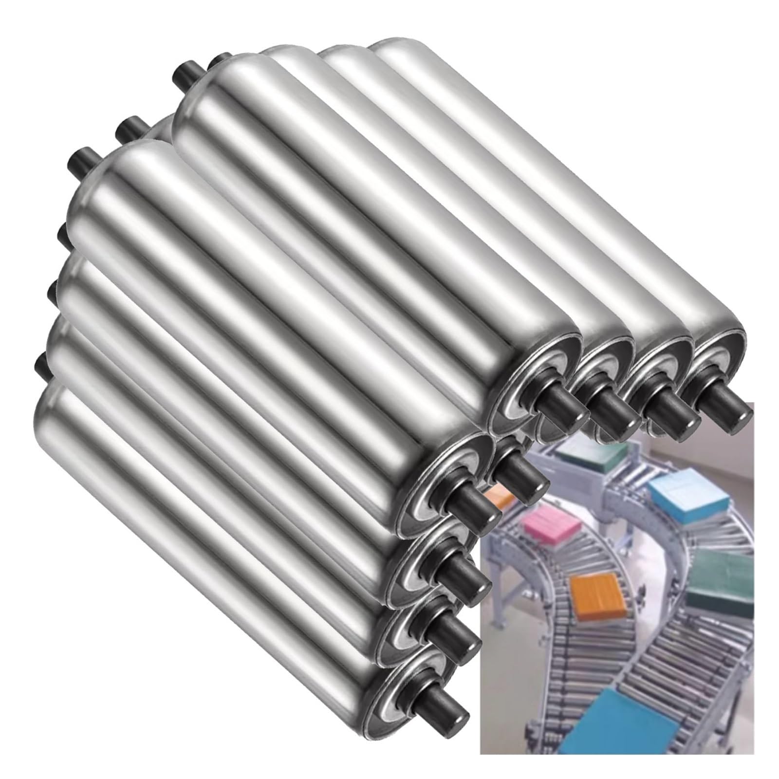 Rouleaux de convoyeur 22 pouces durables pour éviter les blocages de tri