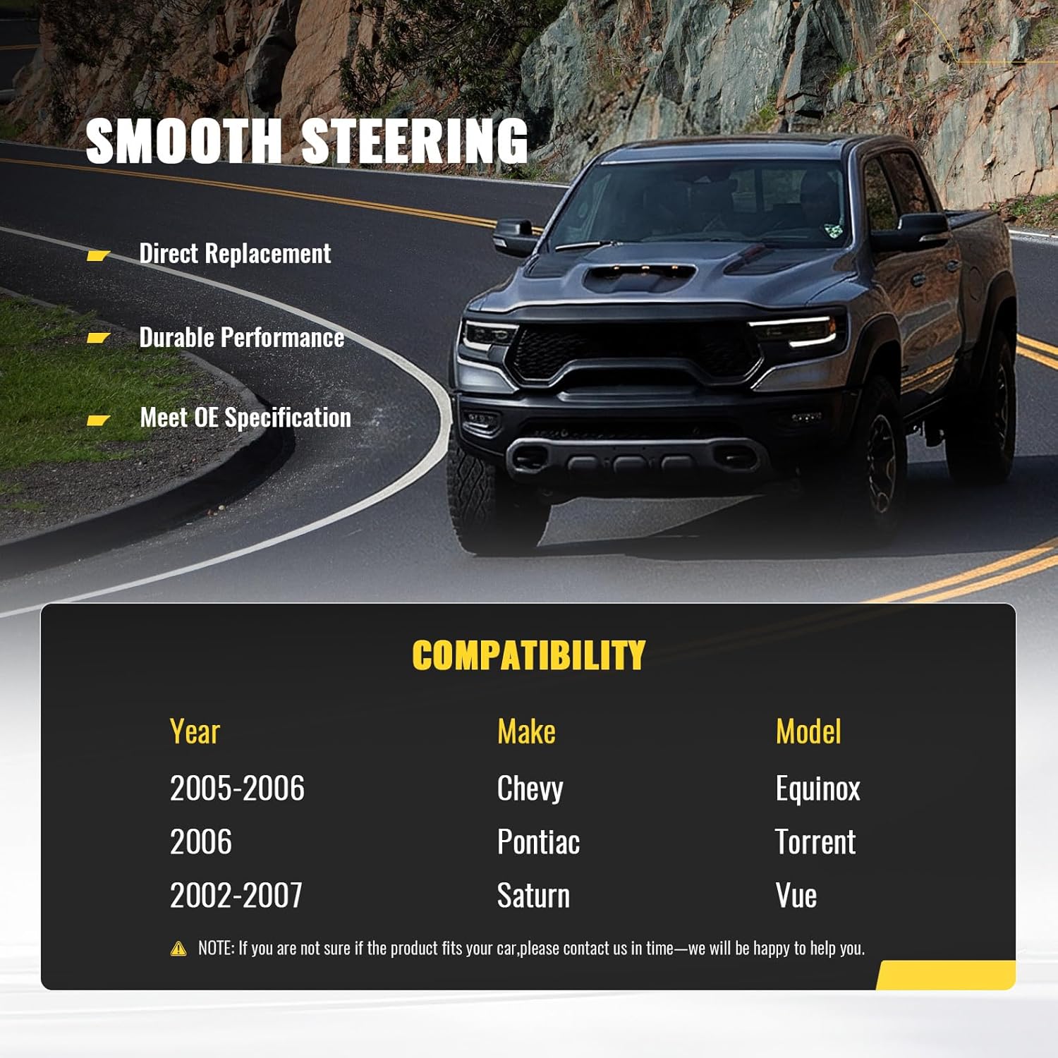 TUCAREST 425-108 Intermediate Steering Shaft Column w/U-Joint Compatible with 2005-2006 Chevy Equinox /2006 Po-ntiac Torrent /02-07 Sa-Turn Vue/Replace # 15806706 22699274 22673639