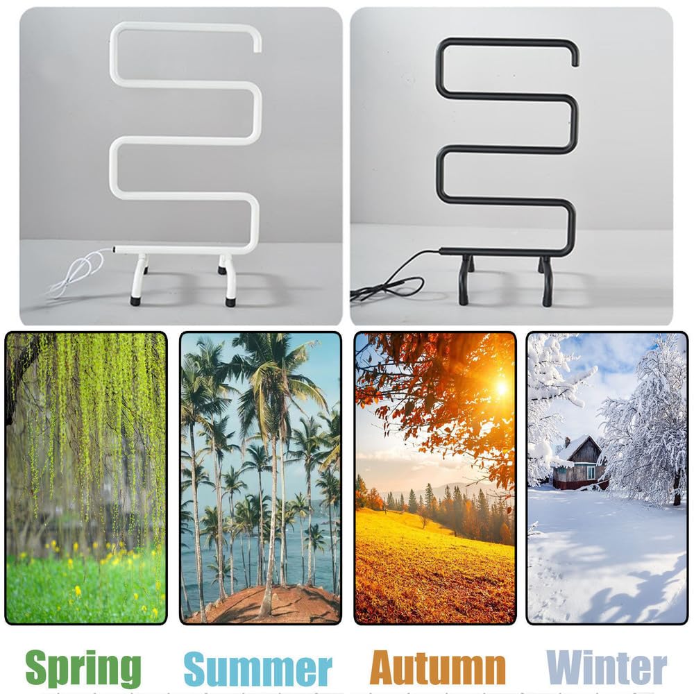 Scaldasalviette Elettrico Bagno da Terra,Porta Asciugamani Bagno Termosifone Elettrico Basso Consumo,Acciaio Inox Termoarredo Asciugamani da Bagno,Plug-in,A White,Plug in