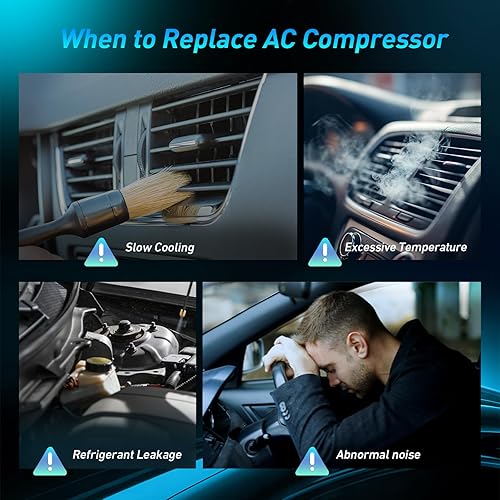 Miniatura 7 de Compresor de CA compatible con Ford Expedition F-150 2007-2014, Ford F-250 350 450 Super Duty, Lincoln Navigator Mark LT Compresor de aire