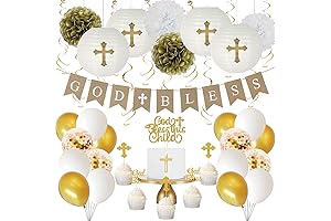 Baptism Decorations for Boys Girls, First Communion Decorations, Christening Decor