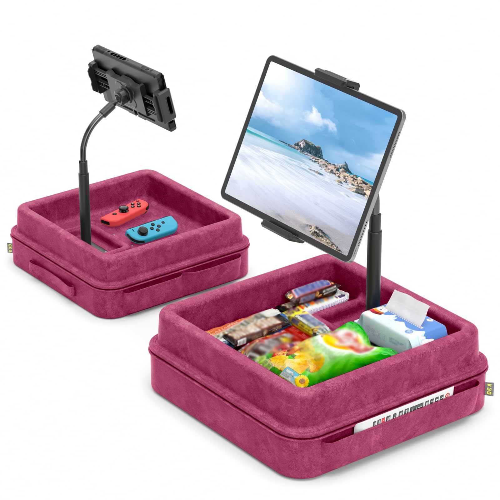 KDD Tablet Pillow Holder - 360 Adjustable iPad Pillow Stand for Lap Bed and Desk - Gooseneck Tablet