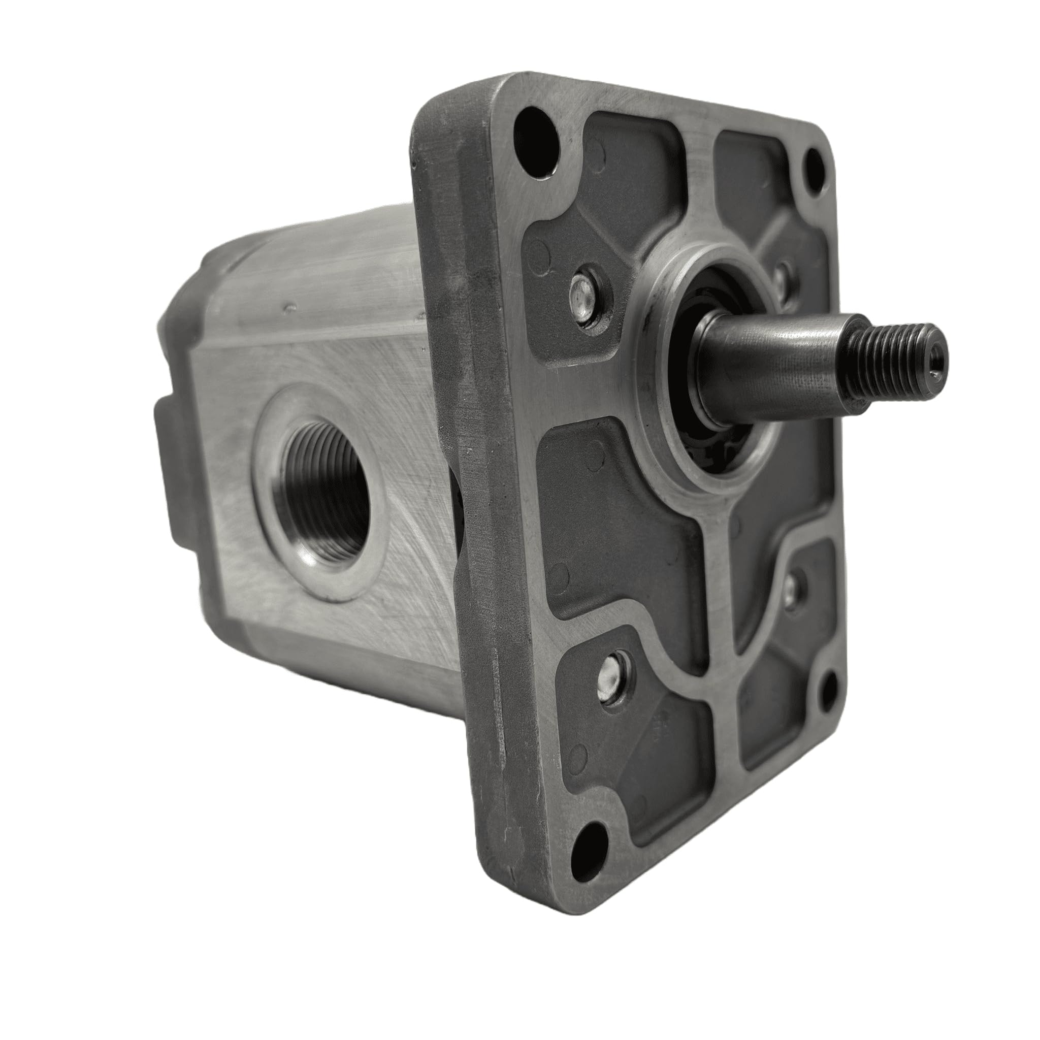 Bomba Hidráulica 45 L/min, Eje Cónico 1:8, Puertos GAS, Brida Europea, Montaje Europeo marca Hydrosila. Bomba para Tractor, Bomba para Prensa Hidráulica y Grupo Hidráulico