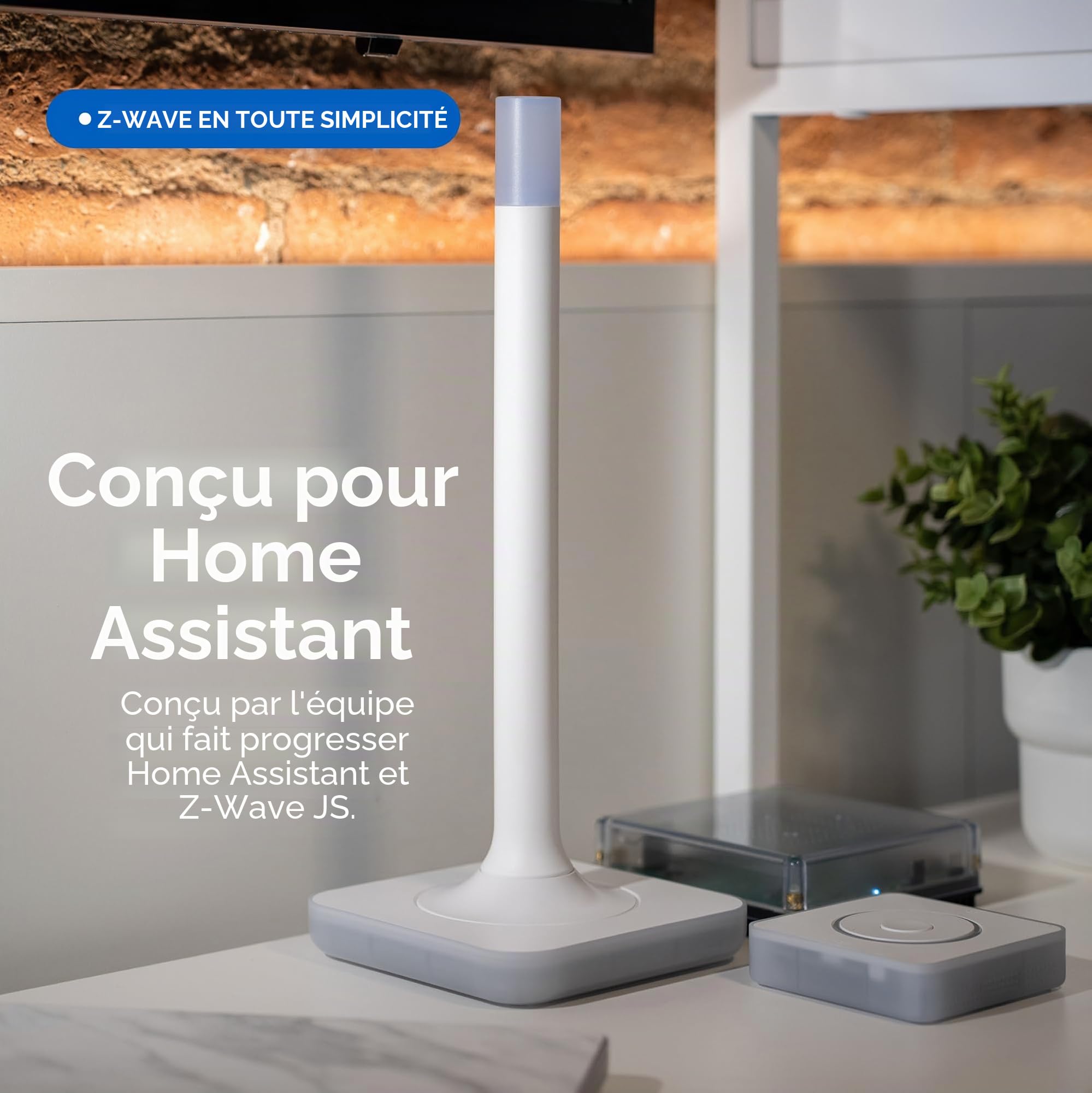 Home Assistant Connect ZWA-2 | Connectez Les appareils Z-Wave à l'assistant Domestique | Matériel Officiel pour Assistant Domestique, Blanc