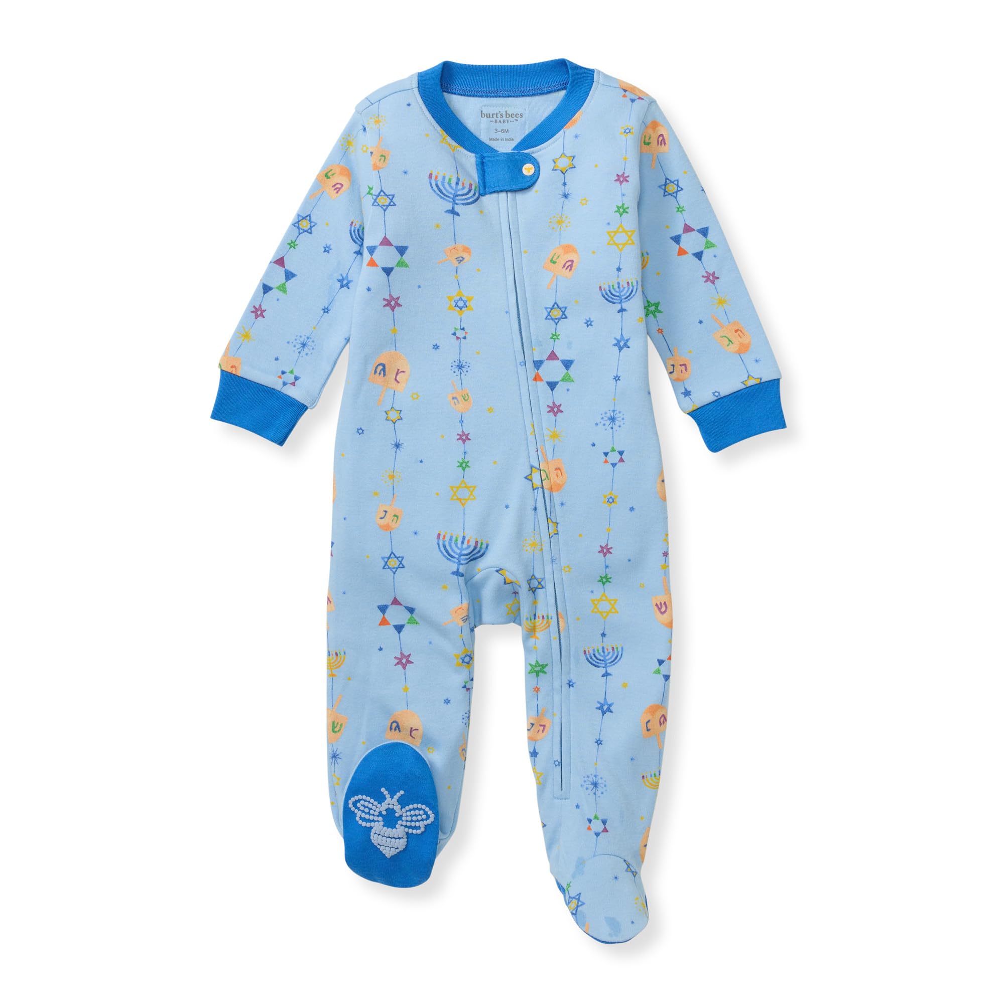 Burt's Bees BabyGirls Footed One-Piece Pajamas, Sleep and Play Loose Fit, 100% Organic Cotton, Sizes NB to 6-9 Months