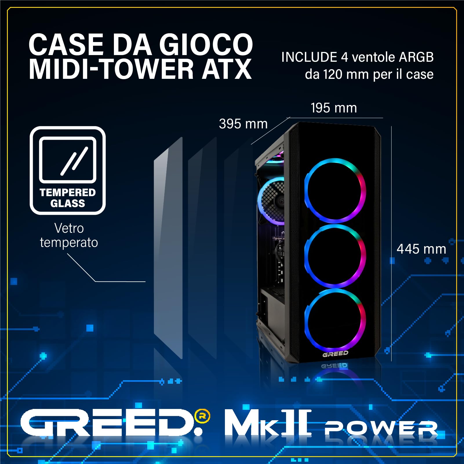 Greed Mk2 Power Intel Core i7 Raytracing Gaming PC - Dettaglio