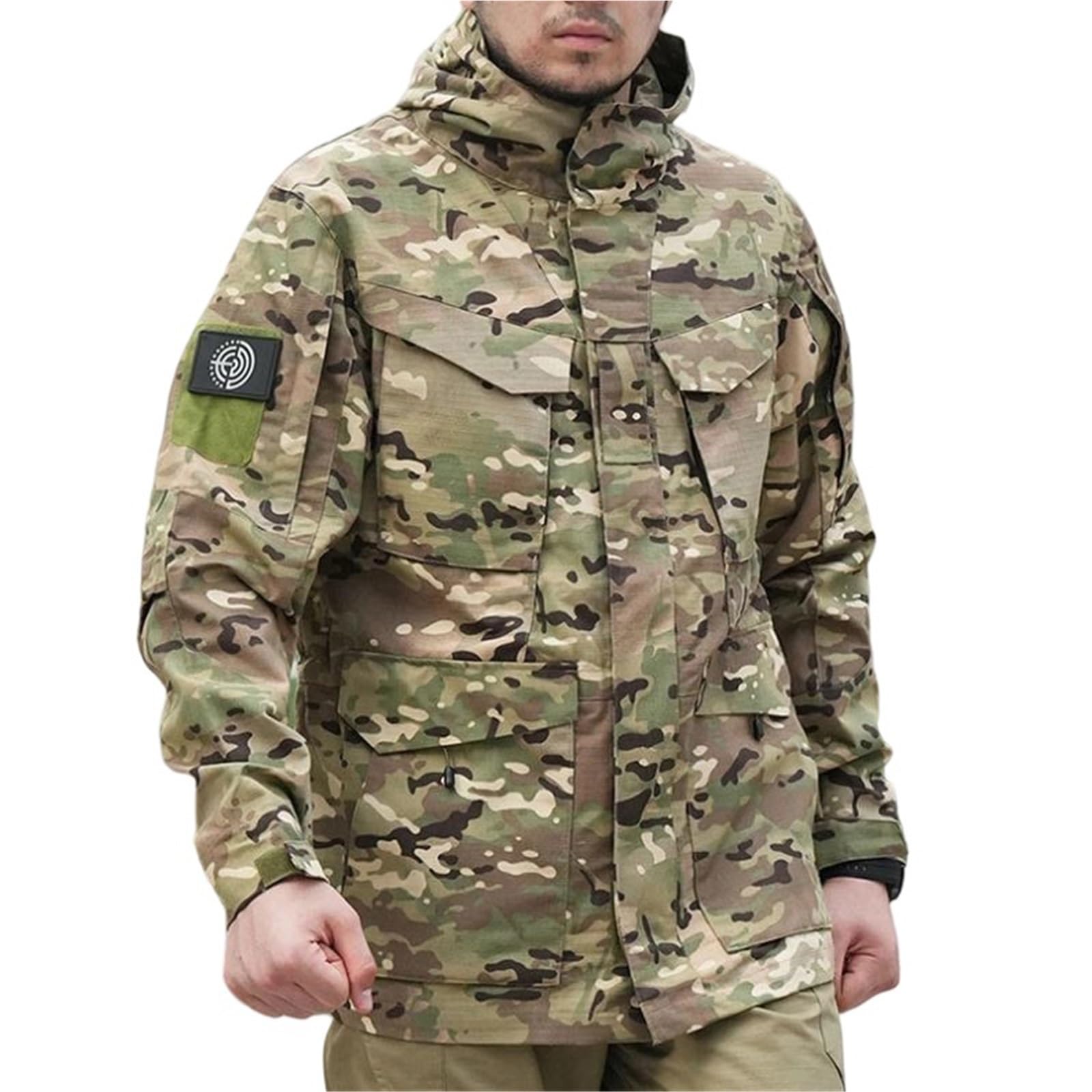 Wojskowa wiatroodporna wodoodporna męska kurtka typu softshell w kamuflażu, kurtka taktyczna, odzież wierzchnia, kurtka myśliwska i turystyczna