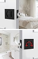 Vista 8 de goldenwarm Cerradura de Puerta de Bolsillo Cuadrada Negra Mate, Herrajes para Puerta de Bolsillo para Orificio Redondo de 2-1/8'', Manijas de Puerta