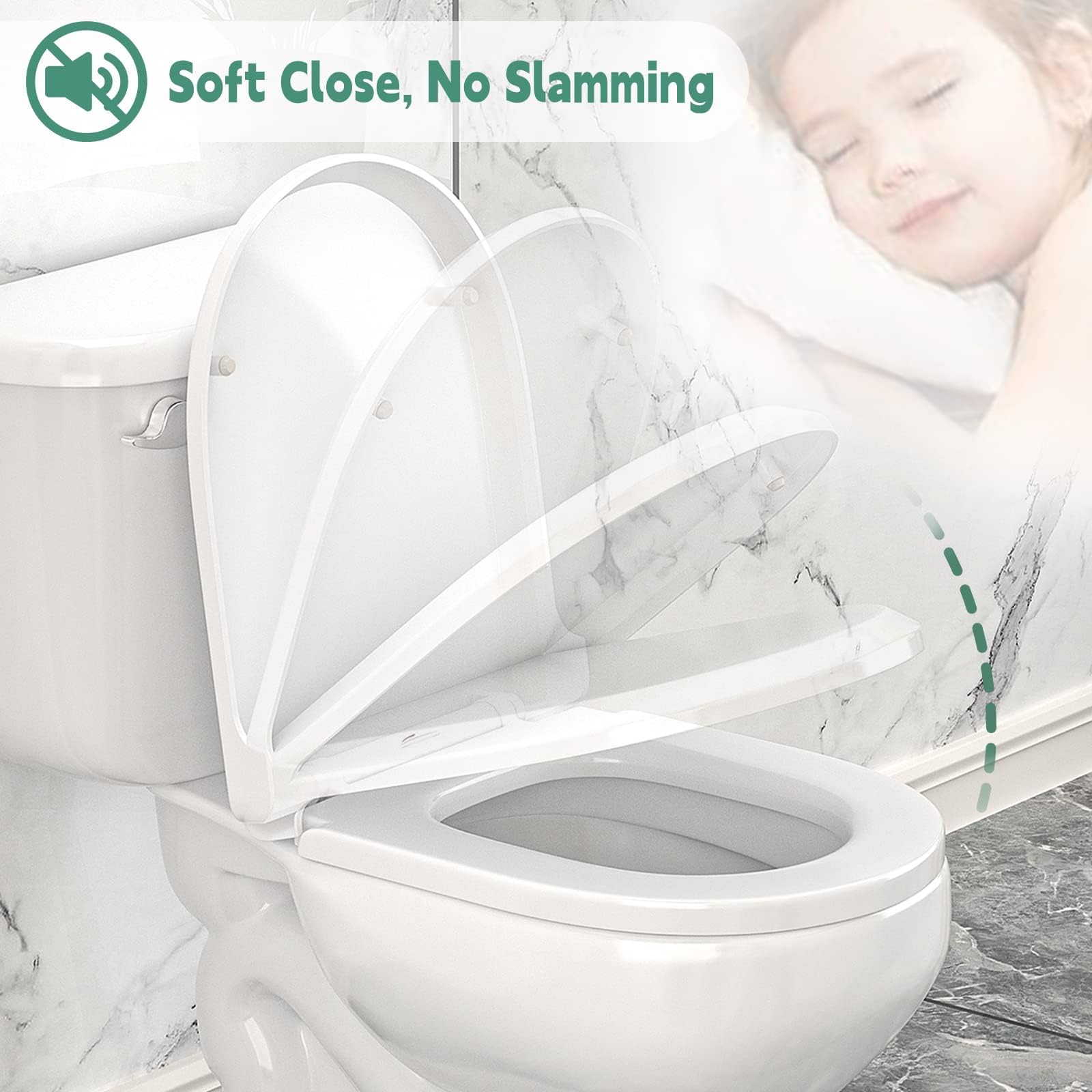 Tavoletta WC Copriwater Universale Colorato con Chiusura Ammortizzata, Sgancio Rapido con Un Clic, Sedile WC con Chiusura Rallentata E Coperchio, Facile Pulizia,Rosso