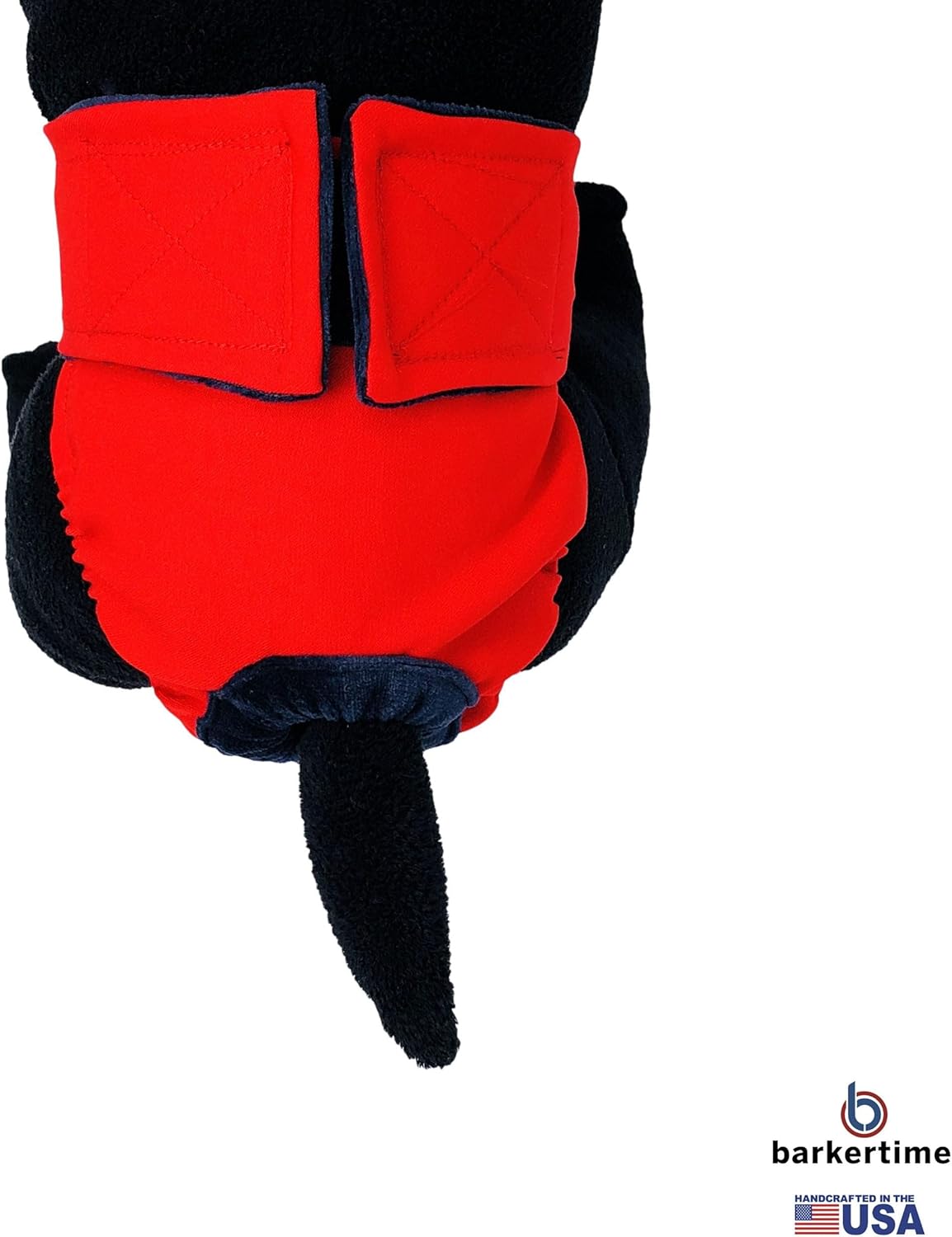 Cherry Red Dog Diaper, XS, with Tail Hole - Made in USA