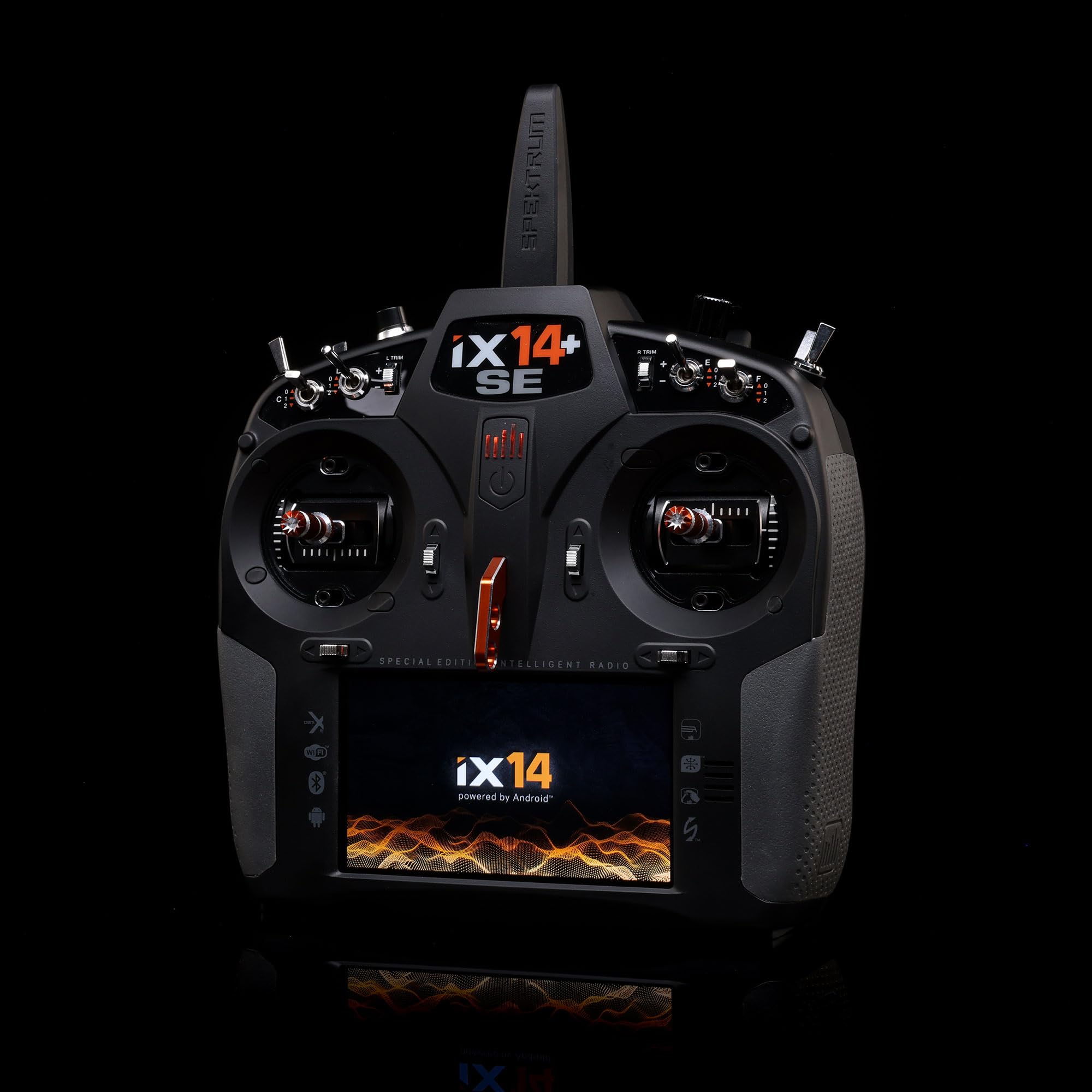 Spektrum iX14+SE Special Edition mit Aluminium Gimbals und Hall Sensoren, 20 Channel Transmitter Fernbedienung für ferngesteuerte Flugzeuge