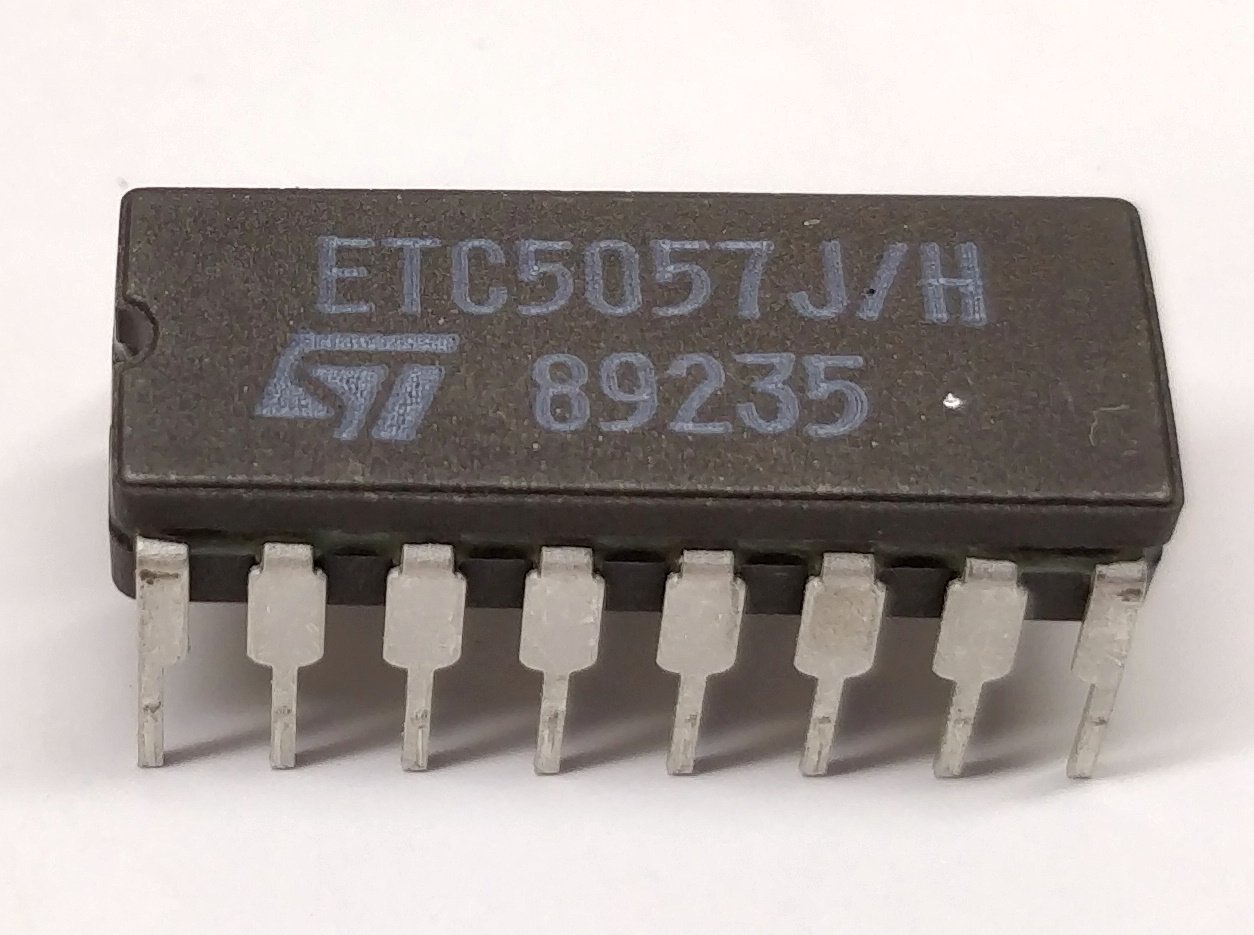 2 Pieces ETC5057J | Serial Interface Codec/Filter | for Subscriber Line Interface Circuit Slic (PABX) Together with L3235 Stmicroe Select Electronics | Ceramic Dip16 Case