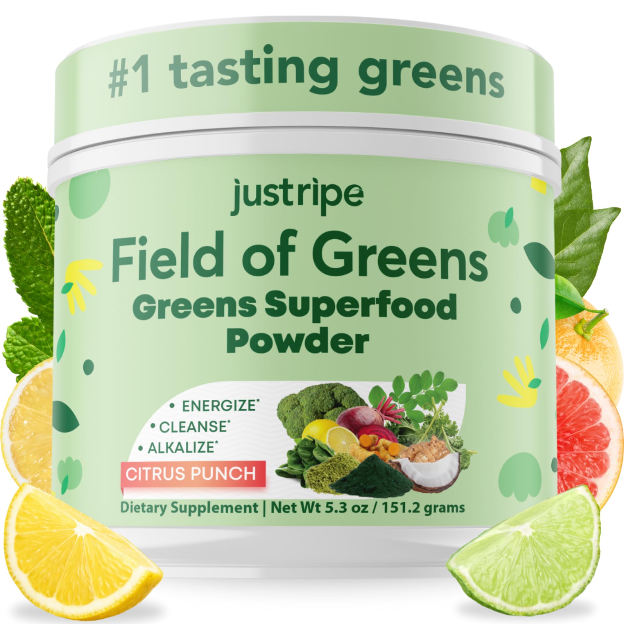 Field of Greens Superfood Powder with Organic Spirulina, Chlorella, Beet Root Powder - Bacillus Coagulans Probiotic, A Plant-Based Mix Supporting Gut Health, Immunity, Bloom into Health, 28 Scoops (1)