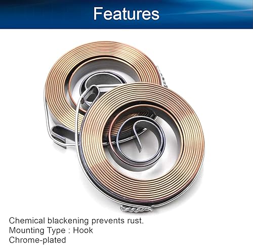 Miniatura 3 de Muelle de prensa de taladro, Bettomshin, 2 piezas, 0.8 x 0.315 x 60.630 x 1.969 in, resorte de retorno, resorte de retorno, resorte de retorno,