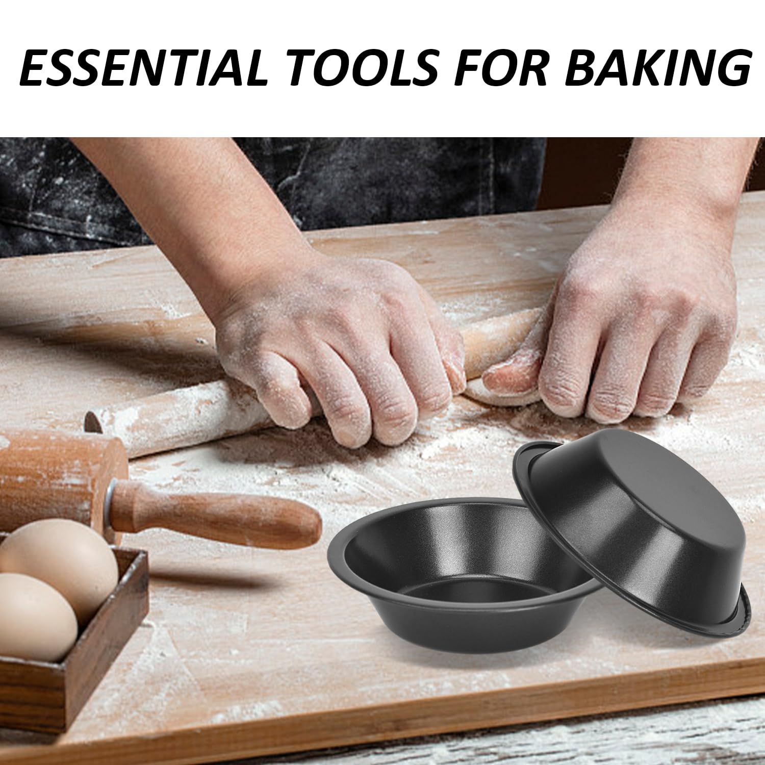 6 małych foremek do ciast, osobistych talerzy do ciasta, aluminiowe talerze do ciasta, pieczone w piekarniku, specjalne talerze do pieczenia (12 x 8 x 3)