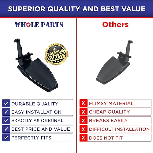 Miniatura 7 de Whole Parts 241682003 Palanca dispensadora de agua para refrigerador (negro) Reemplazo y compatible con algunos refrigeradores Westinghouse y