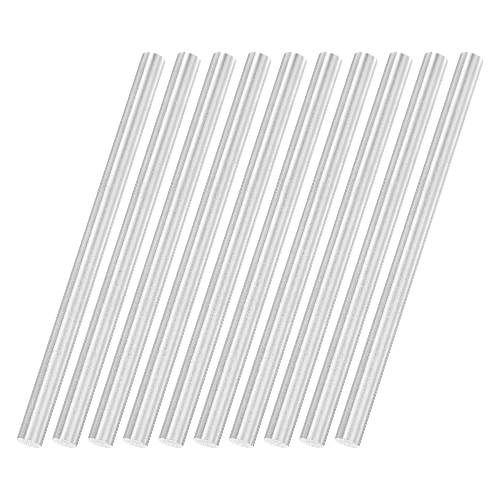 uxcell 10Pcs Round Steel Rods, 5.7mm x 100mm High Speed Steel (HSS) Aluminium Rod Steel Bar for Shaft Gear Drill Lathes Boring Machine