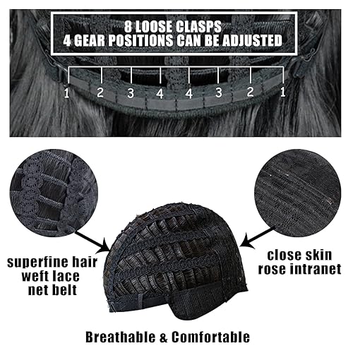 Miniatura 7 de Peluca rizada de los años 70 para mujeres negras, peluca afro de aspecto natural grande y esponjosa, suave, pelucas de los años 60, aretes de aro