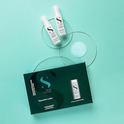 Miniatura 4 de Alfaparf Milano Semi di Lino Reconstruction Loción reparadora para cabello dañado - Repara, proporciona brillo y suavidad, añade cuerpo - Incluye 6