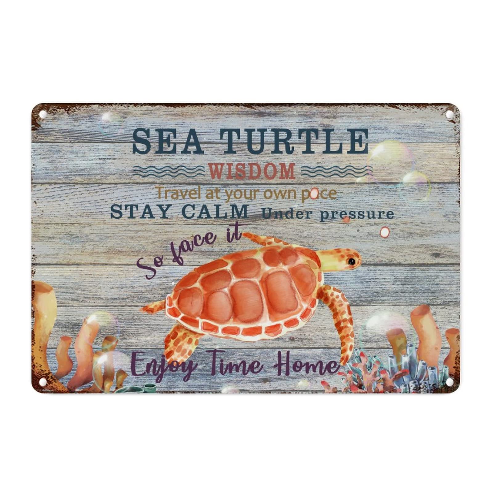 Panneau alu tortue de mer anti-rouille pour décoration murale durable
