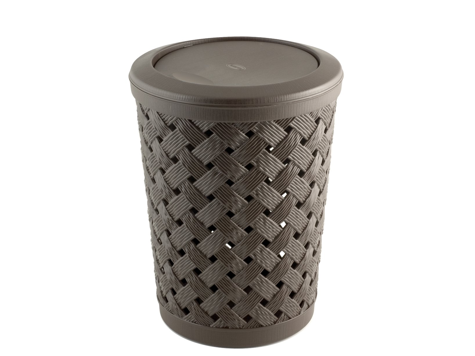 Tontarelli Arianna Gettacarte Con Coperchio A Bilico, Plastica, Marrone, 12 Litri, 26x26x35 Cm, Made In Italy - 3