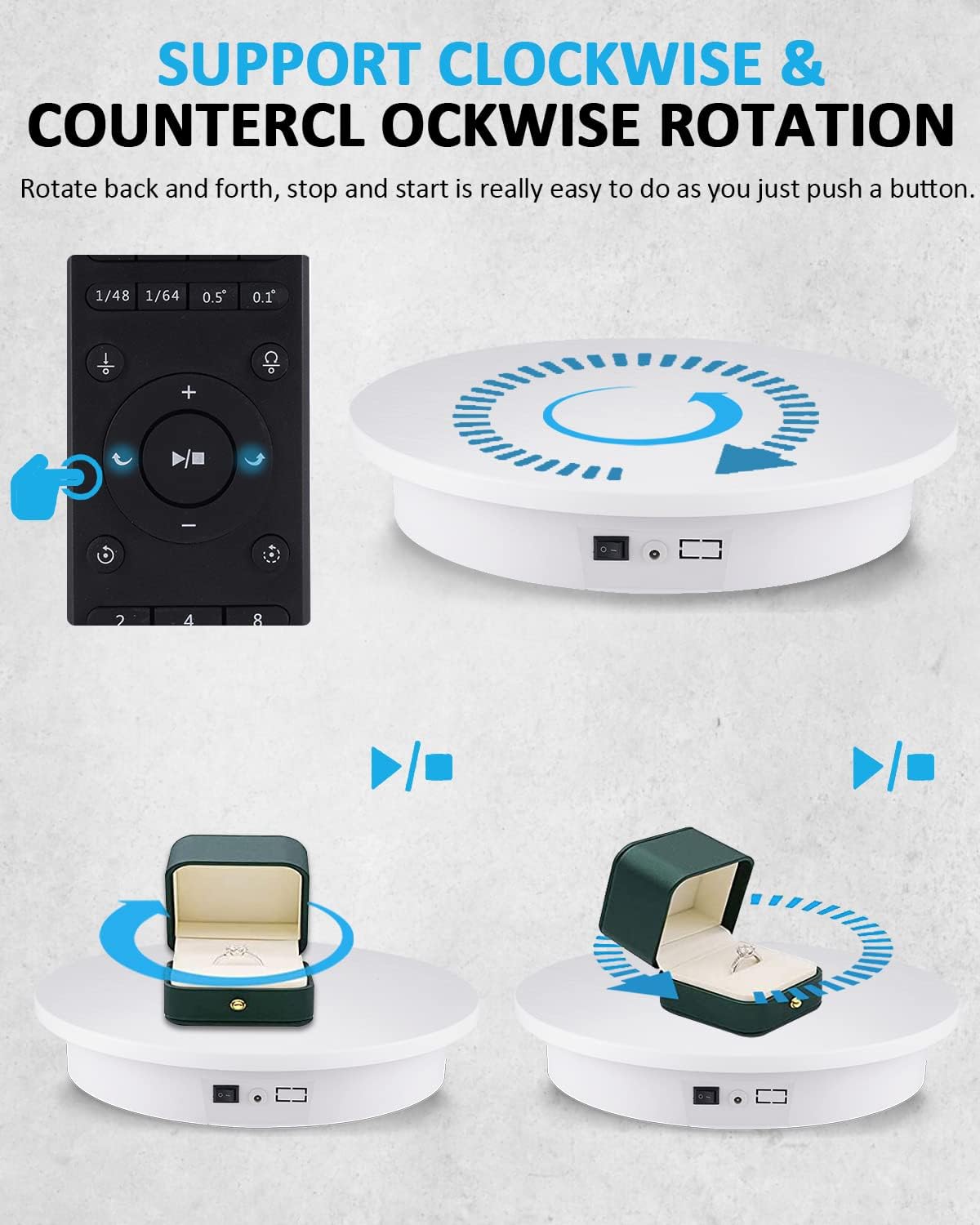 Clockwise and counter-clockwise rotation demonstration