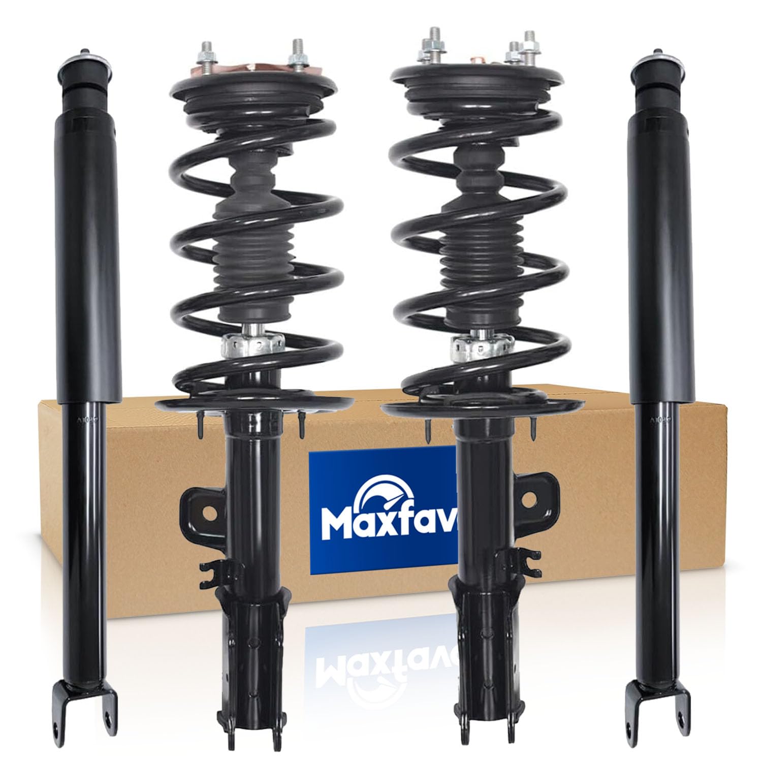 Maxfavor Front Complete Struts Rear Shocks fit for Ford Flex Lincoln MKT 2013 2014 2015 2016 2017 2018 2019 2.0L 3.5L 3.7L, Quick Struts Assembly Loaded Suspensions Amortiguadores