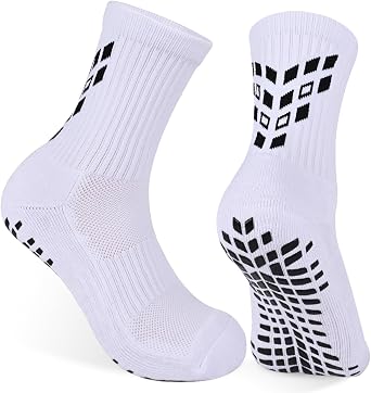 4-Pack Grip Soccer Socks Men Women Non-slip Sports Sock Rugby Yoga Football Basketball, Cushion Wickking Reinforced