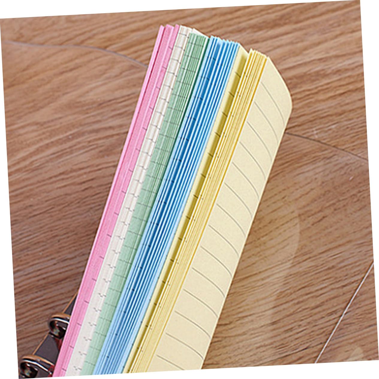 300 Piezas Recambio Papel Perforado Cuaderno de Anillas de Colores Recambios Extraíbles para Notas Planificación y Diario Kit