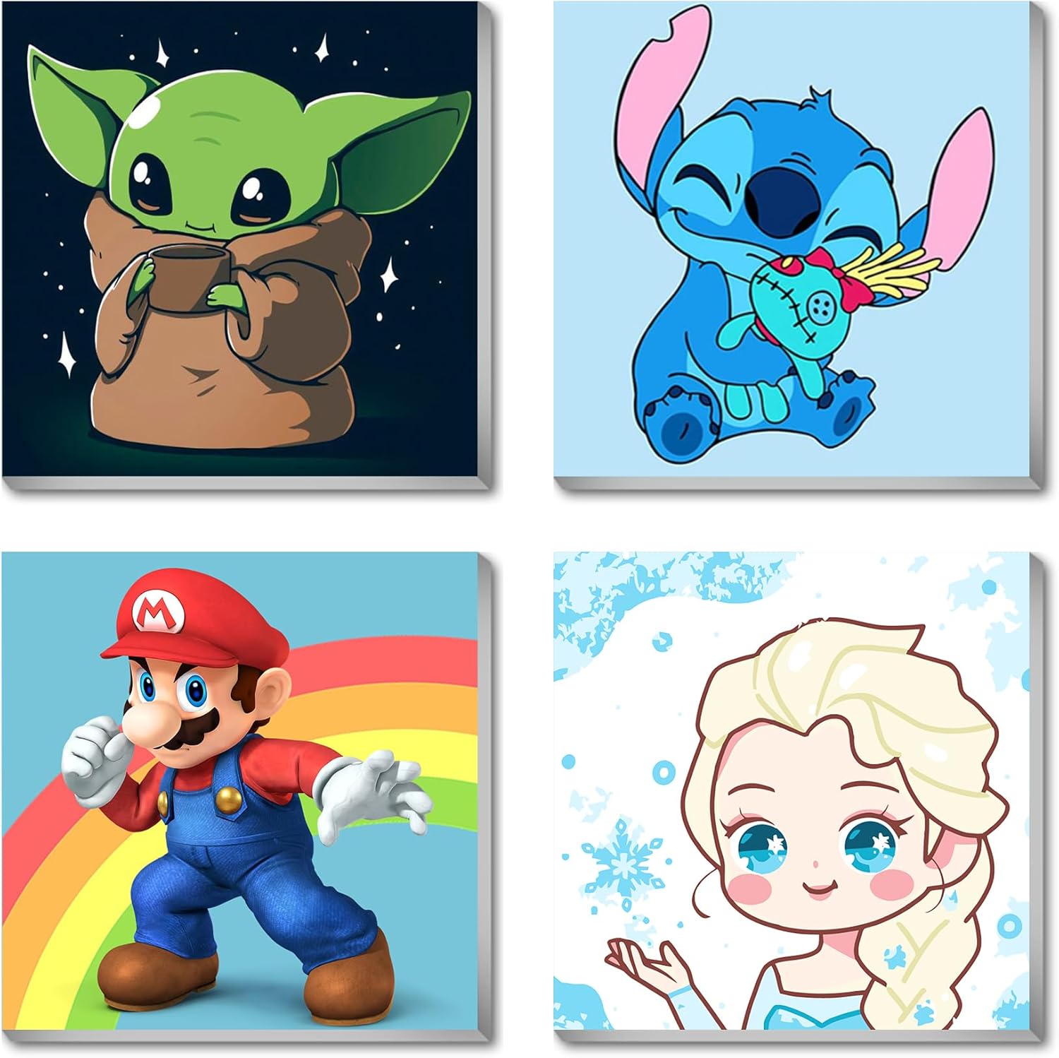 Peinture Par Numéro,Tigre Avec Petit Adulte Avec Pinceaux Et Acryliques