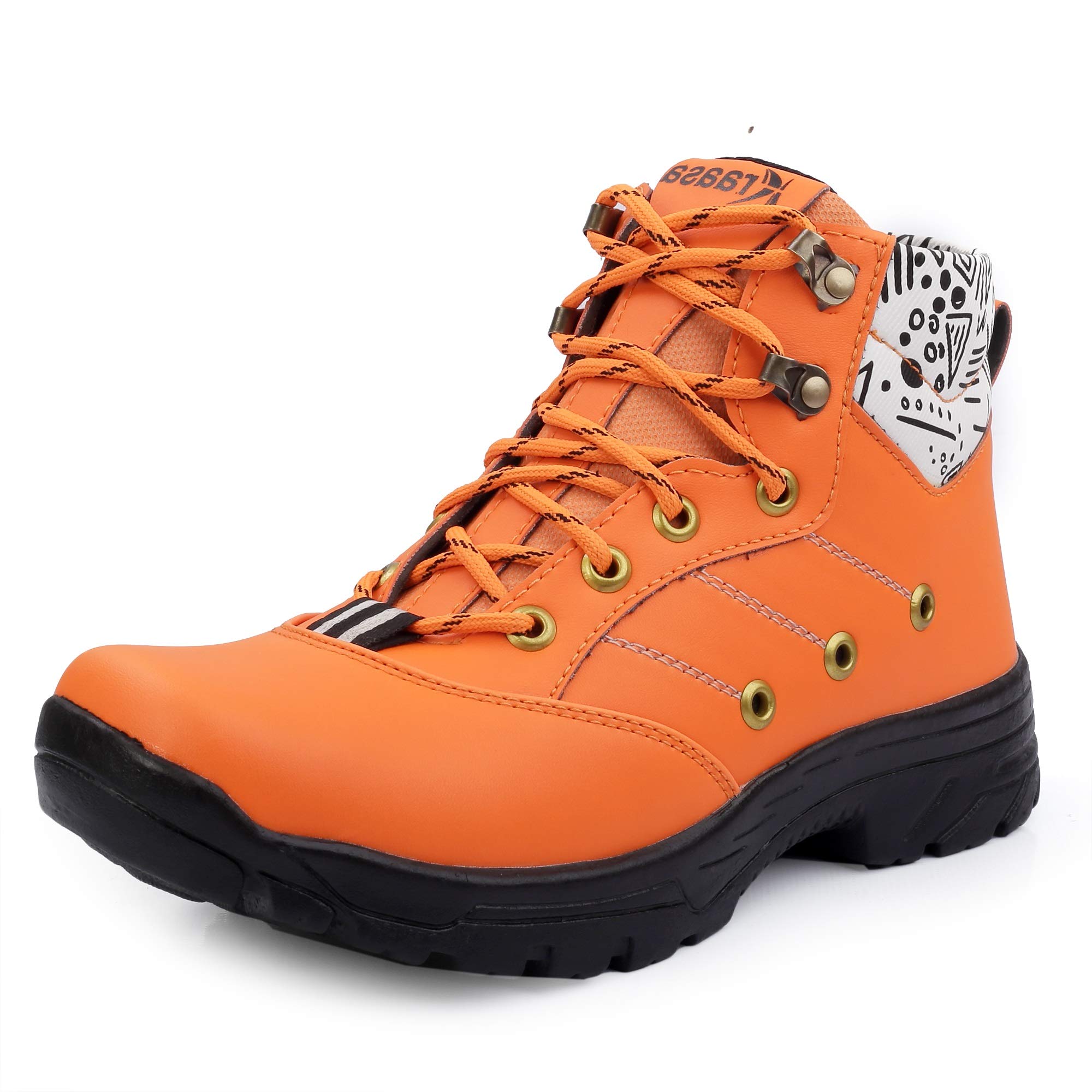 Kraasa Climber Synthetic Leather Long Boots for Men Orange 6 (B08ZSX4BQM) Amazon Price History, Amazon Price Tracker