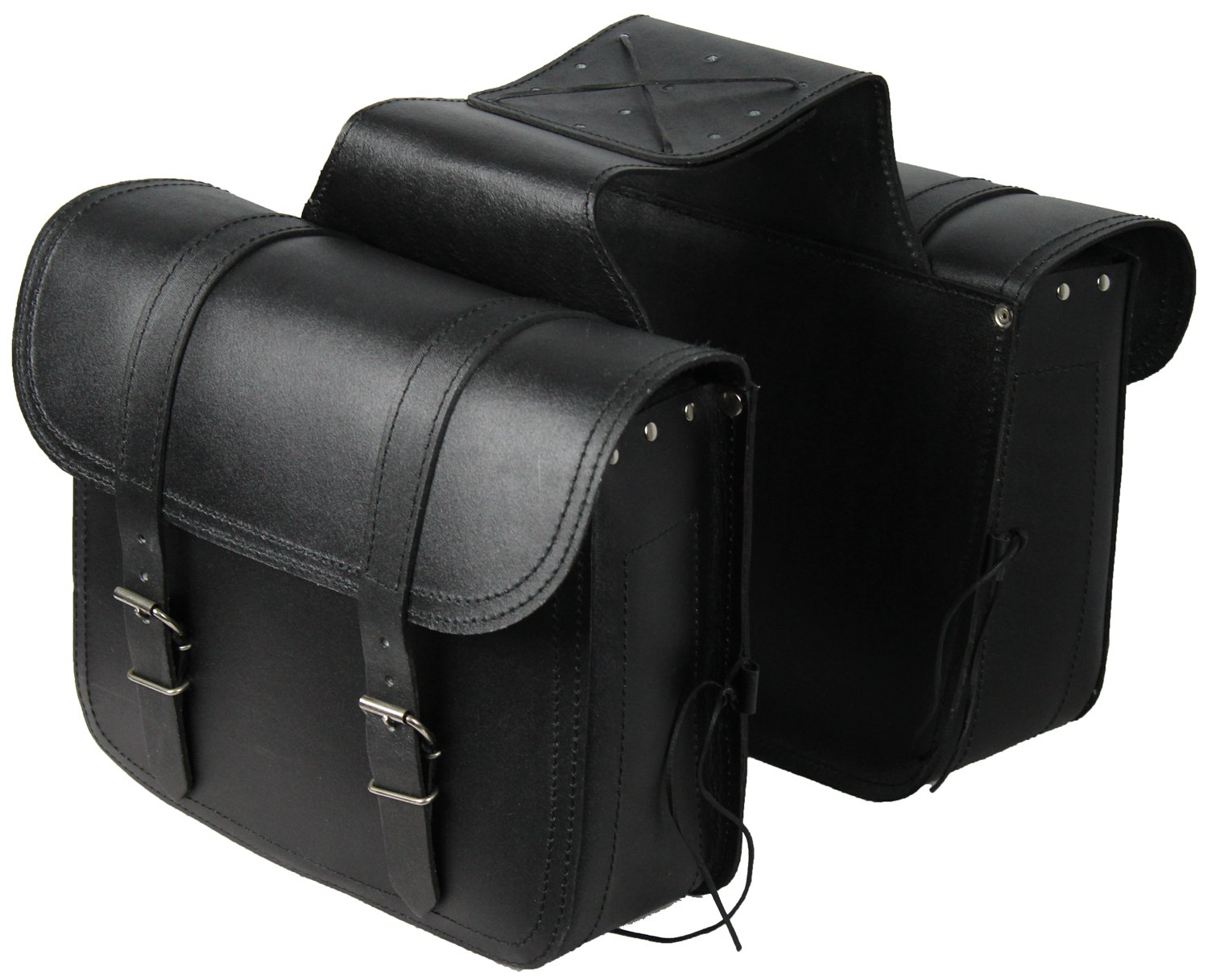 Alforjas Laterales de Cuero para Moto 14 x 2 litros