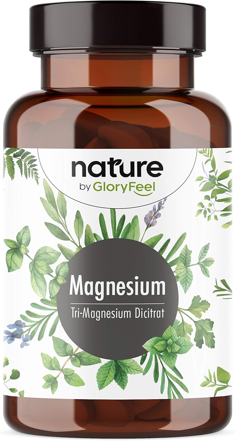Premium Magnesiumcitrat 1554mg Mit Vitamin B6 und B12 für Muskeln
