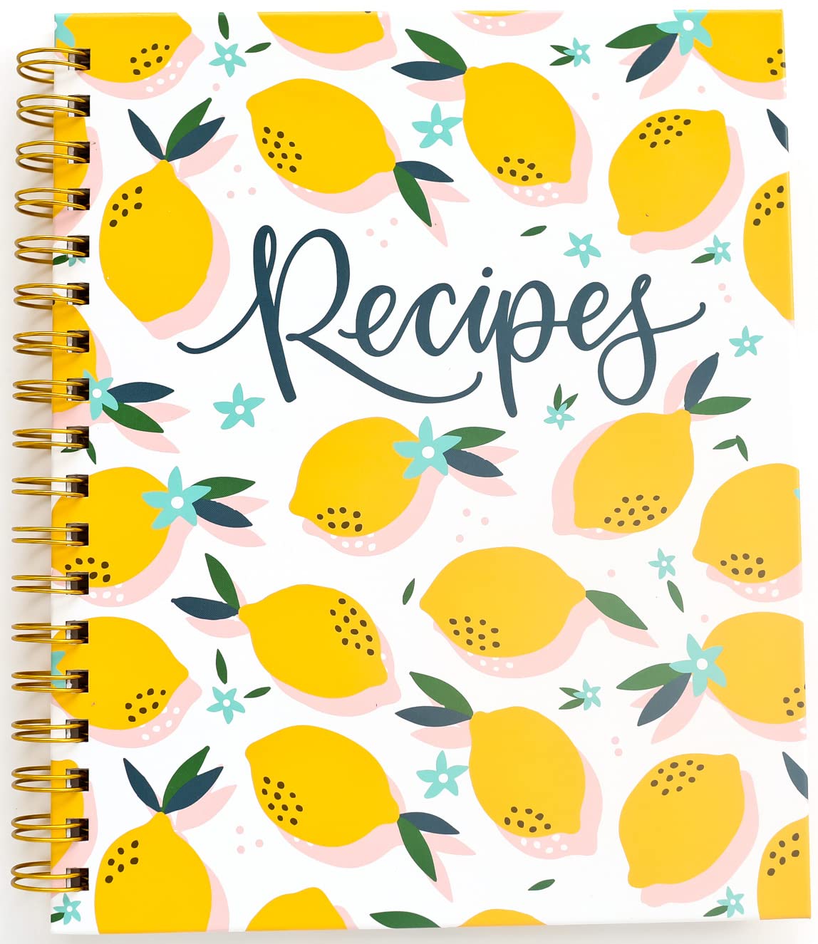 Pretty Simple Books Recipe Book to Write in Your Own Recipes: Beautiful Blank Gold Spiral Cookbook