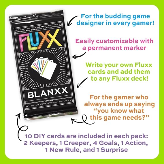 Looney Labs Fluxx Blanxx Expansion Pack - Create Your Own Card