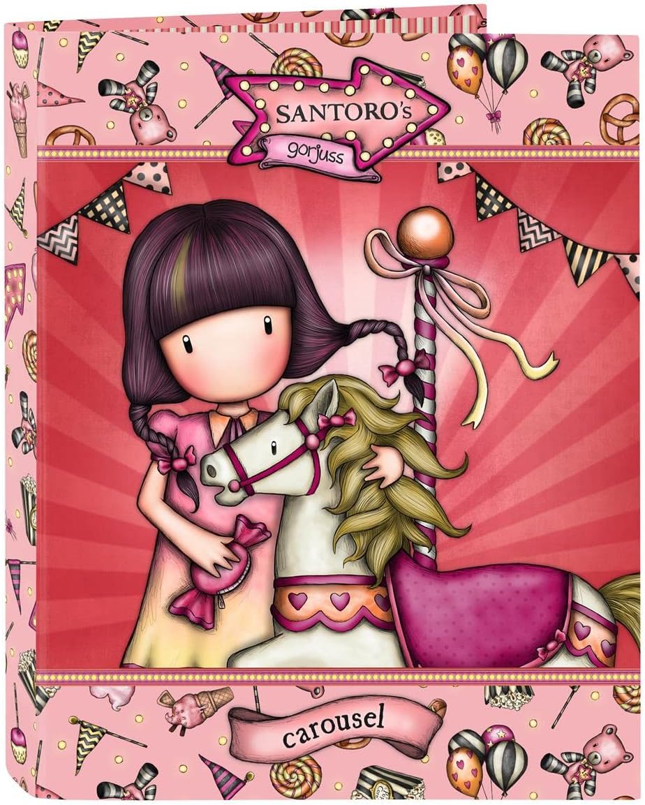 Safta - Folder Folio 4 ANI.Mixed Gorjuss Fairground Carousel 26,5X33X4Cm, Multicolor (522216067)