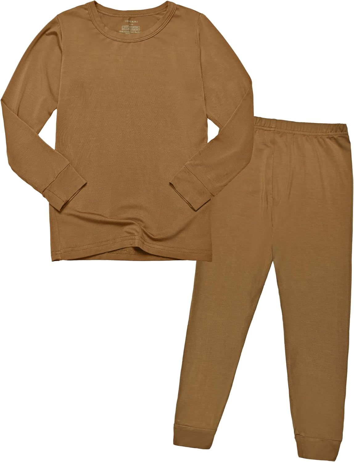 BABY 2T-10Y Toddler Kids Girls Boys Soft Comfy Viscose 2pcs Set Long Sleeve Plain Shirts and Pants Sets