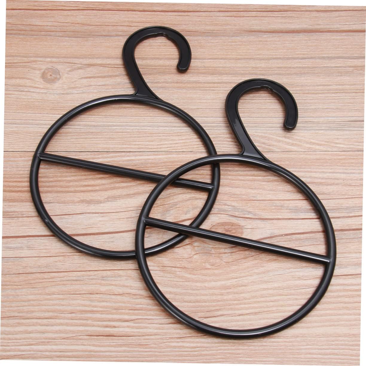 Levemolo 30pcs Space-Saving Closet Rack Heavy Duty Hooks Circle Shape Coat Hanger Scarf Belt Organizer Ring Display Slots Holder