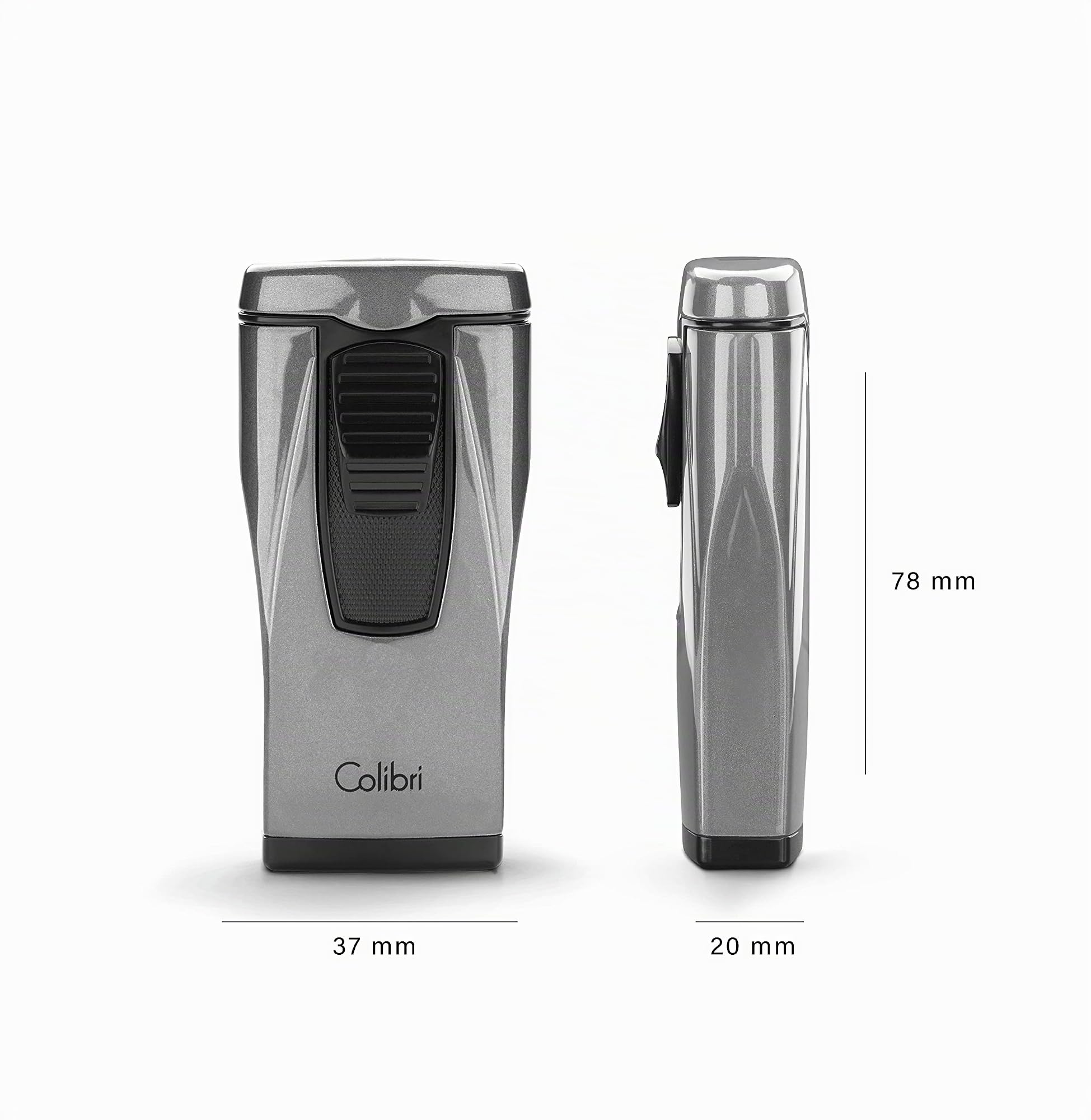 Colibri Monaco Sturmfeuerzeug | Dreistrahl Jet Feuerzeug Für Zigarren | Windbeständig | Elegante Geschenkbox | Zwei Jahre Garantie | Funktioniert mit Butan (Nicht im Lieferumfang enthalten)