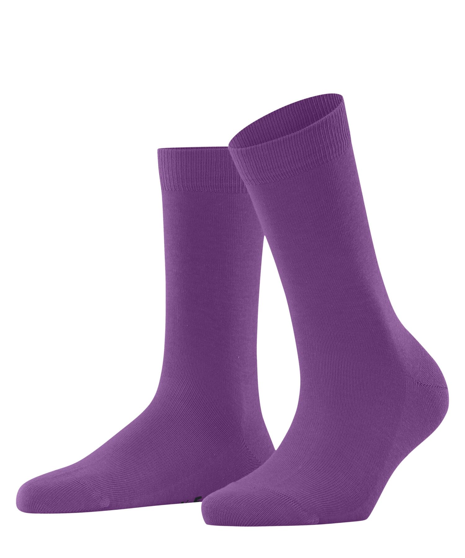 FALKE Women's Family W So Sustainable Cotton Plain 1 Pair Socks, Red Phlox 8067, 2.5-5