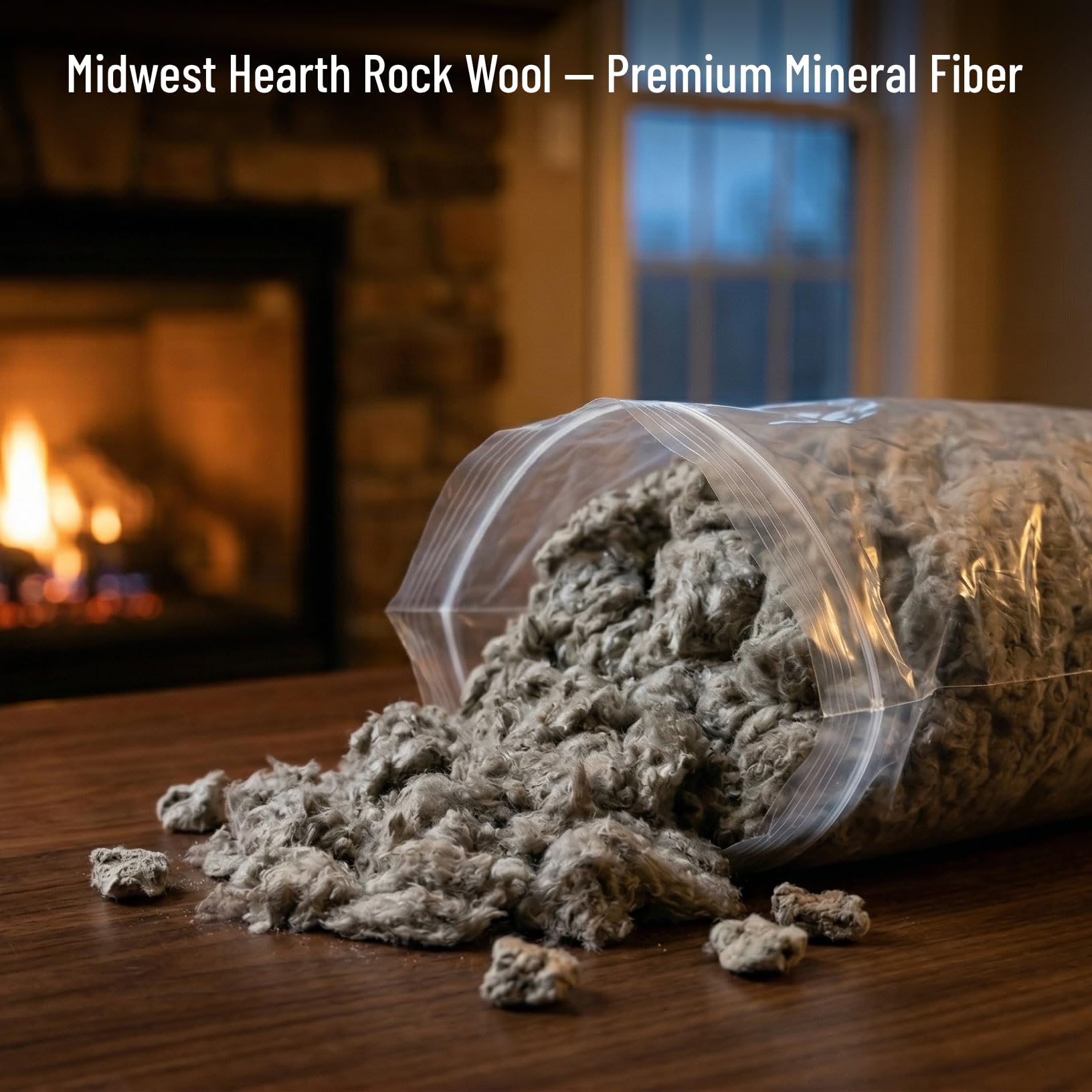 Midwest Hearth - Lana de Roca para hornillo de Gas, 170 g, Bolsa